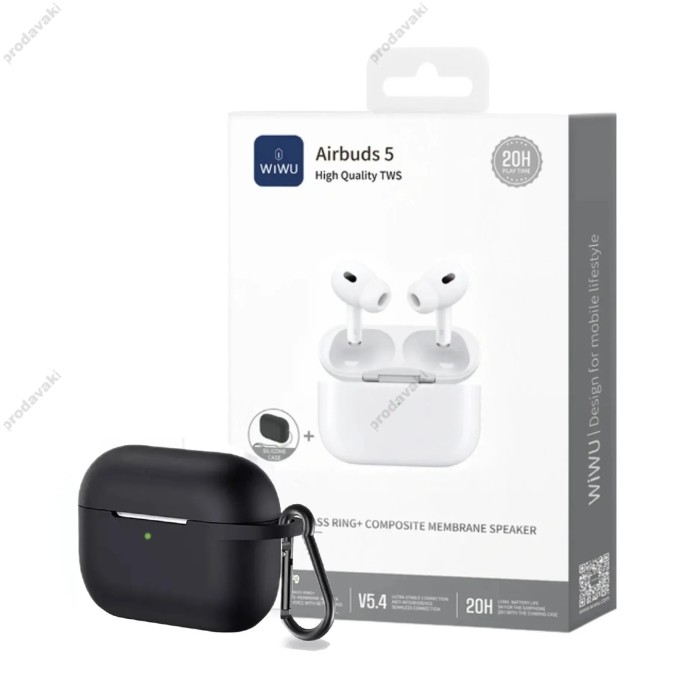Бездротові Bluetooth навушники WiWU Airbuds 5 (4-mic ENC) BT 5.4 White
